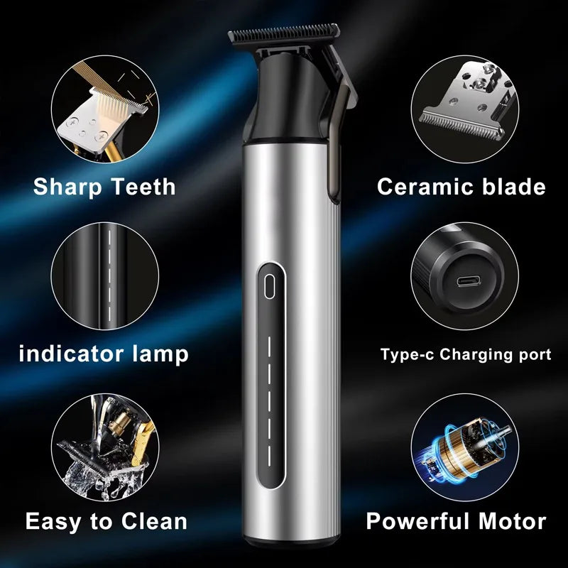 Beard Trimmer for Men Professional Hair Clippers Zero Gapped Hair Trimmer Cordless USB Rechargeable Easy To Hold and Use Clipper
