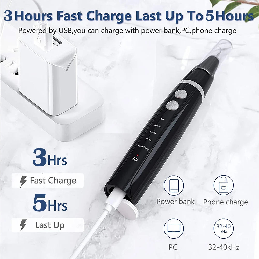 Sonic Teeth Whitening Electric Teeth Cleaning Ultrasonic Scalers For Tooth Plaque Stains Cleaner Dental Calculus Tartar Remover
