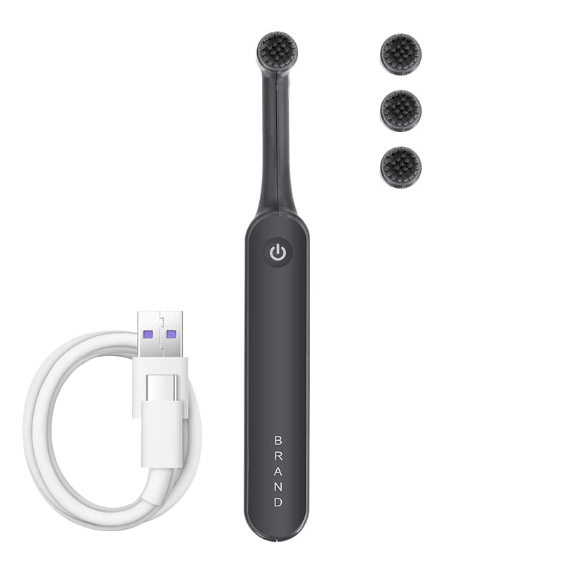 Electric Sonic Toothbrush USB Rechargeable Rotating Smart Timer Adult Waterproof Tooth Cleaning 3 Replacement Heads