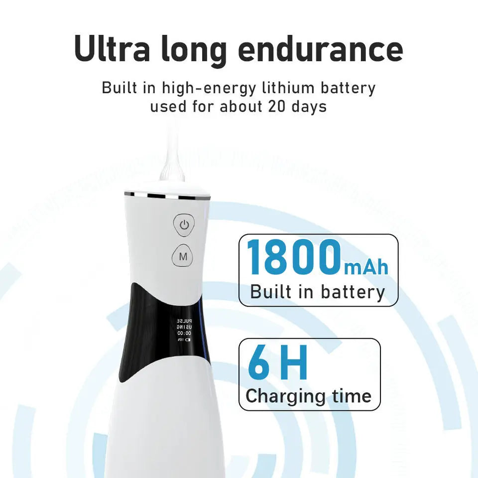 Oral Irrigator Protable Water Flosser for Teeth Whitening Dental Water Jet Pick Mouth Washing Machine Pulse Cleaner Waterproof