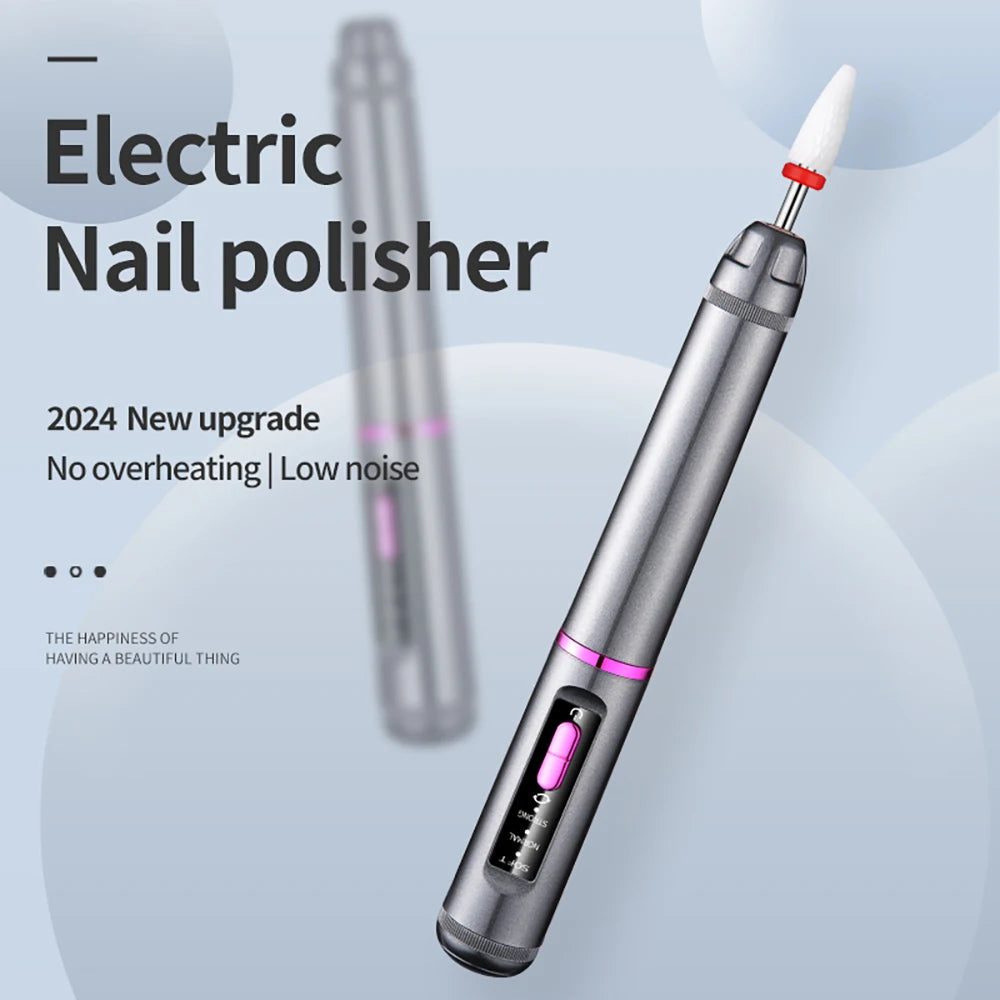 Professional Nails Electric Nail Polisher Drill Bits Grinding Polishing Dead Skin Removal Manicure Machine Art Sanding File Pen