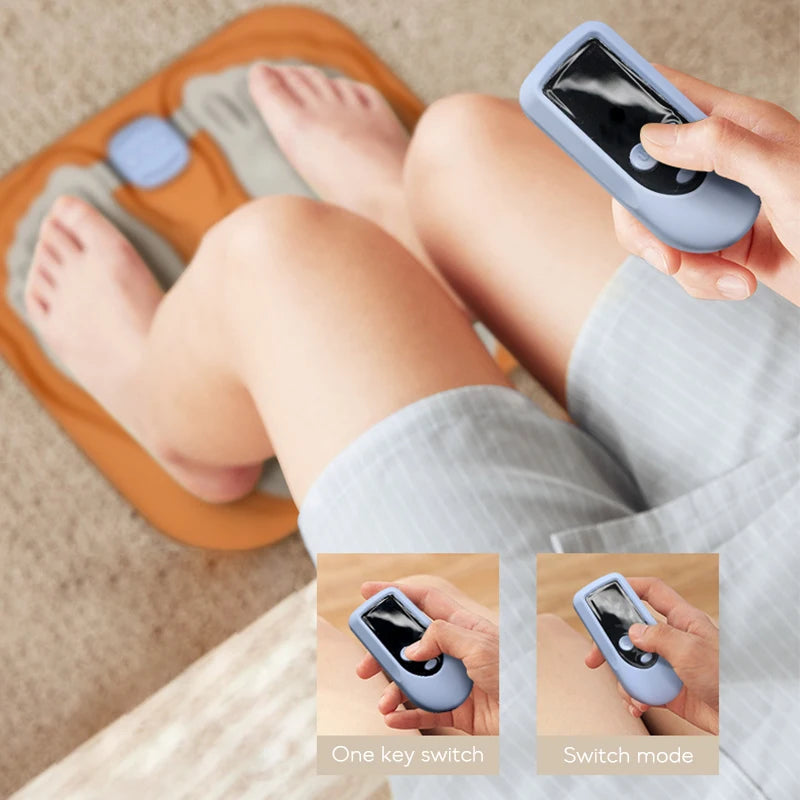 Smart Rechargeable 3D EMS Foot Massage Pad Pulse Relieve Pain Relax Foot Acupressure Muscle Stimulation