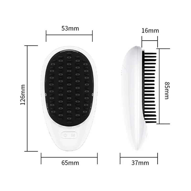 Home Use Electric Massage Comb Anti Hair Loss Vibration Massage Comb With Red Light Blue Light Laser Hair Growth Brush