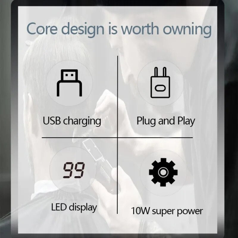 Professional Hair Trimmer for Men Electric Beard Cutter Hair Cutting Machine Hair Cut Cordless Corded