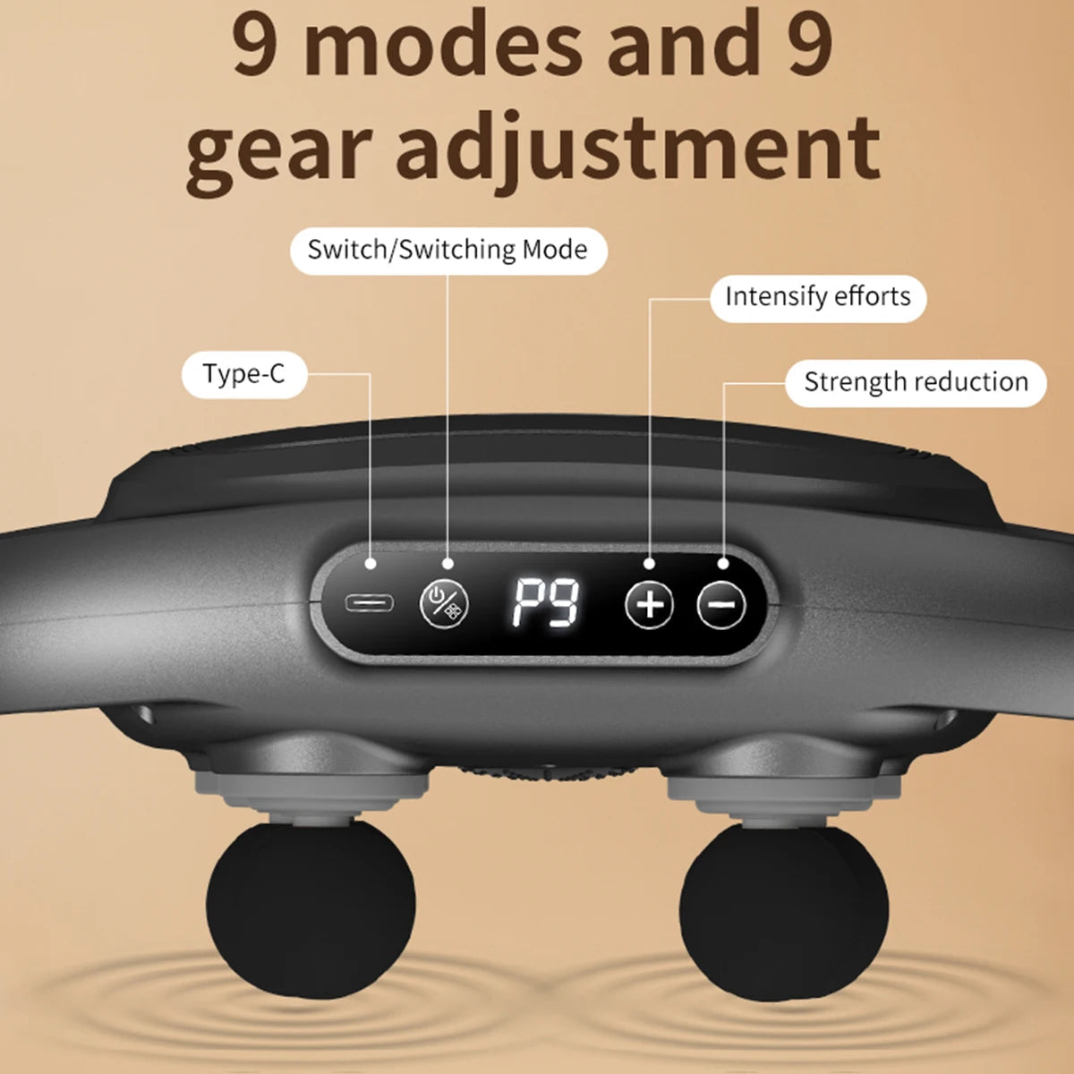 Six Head Fascia Gun Massager Professional Level Muscle Relaxation Massage Gun Electric Vibration Waist and Back Massage