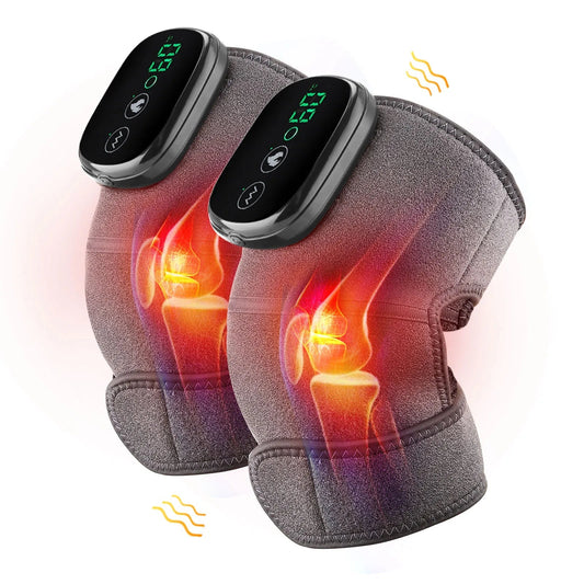 Electric Heating Knee Massager Far Infrared Joint Elbow Knee Pad Vibration Massage Knee Pain Relief Health Care