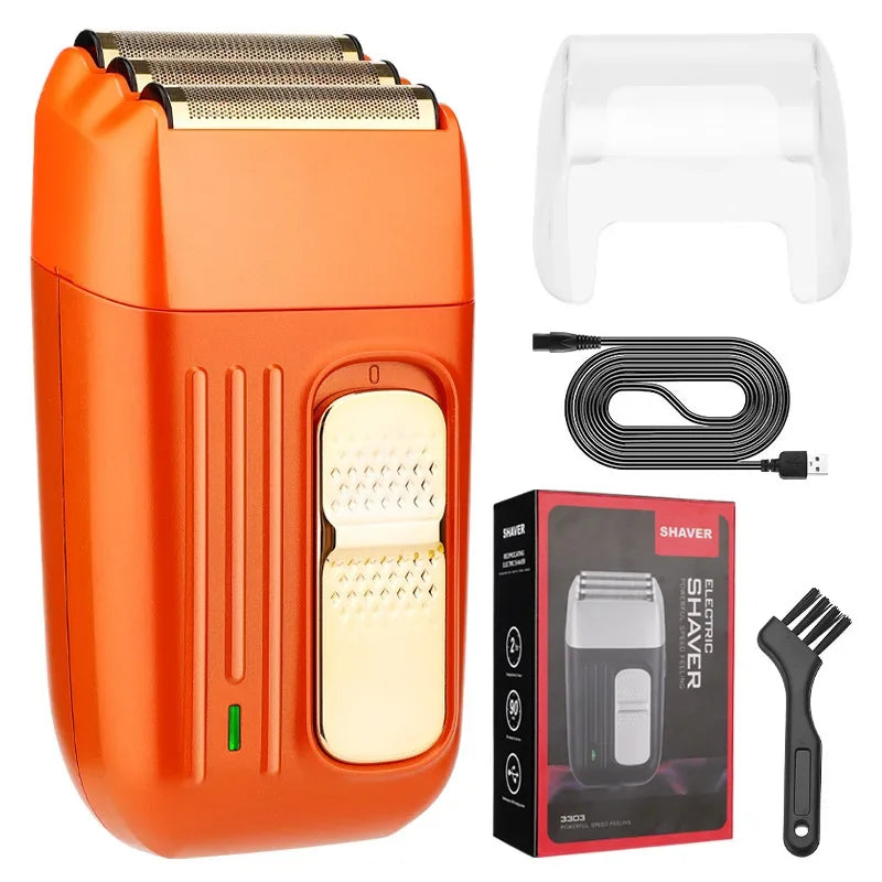 3 Blades Electric Shaver for Barber Men Powerful Rechargeable Electric Razor Head Bald Shaving Machine Wet Dry Shaver