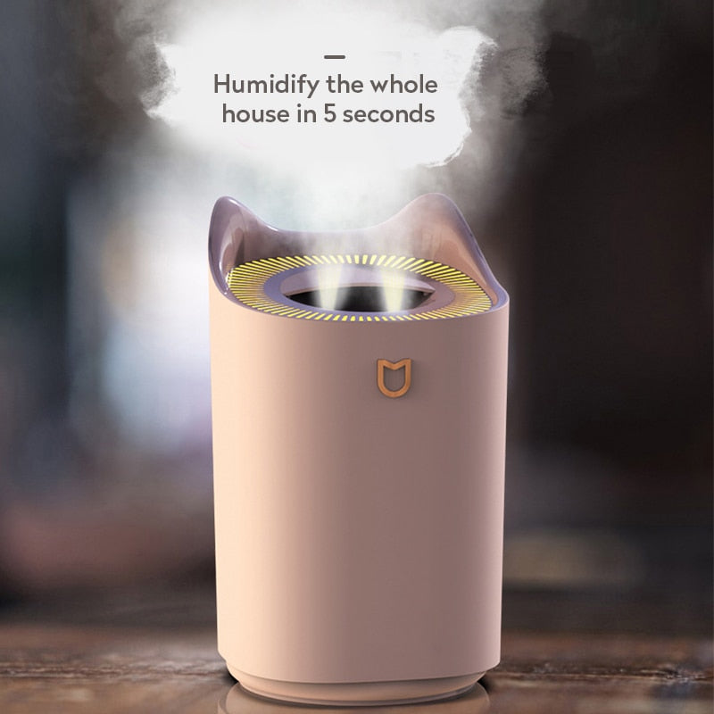 Humidifier Home 3L Air Ultrasonic Essential Oil Aroma Diffuser Double Nozzle Coloful Night Light Mist Maker Diffuse