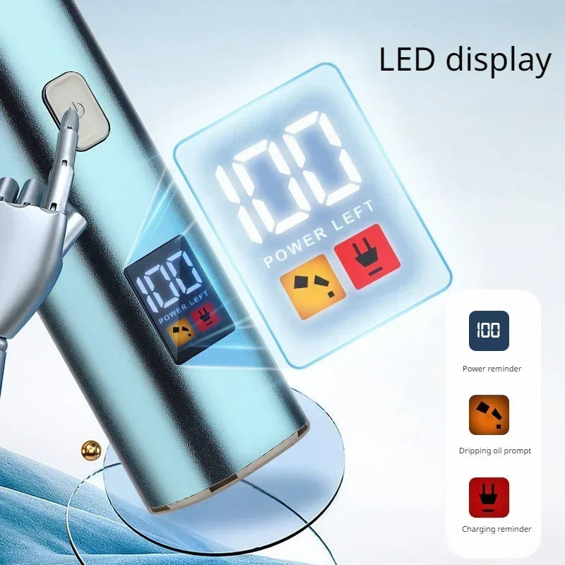 Men's Electric Hair Clipper LCD Digital Display Salon Engraved Home Electric Clipper