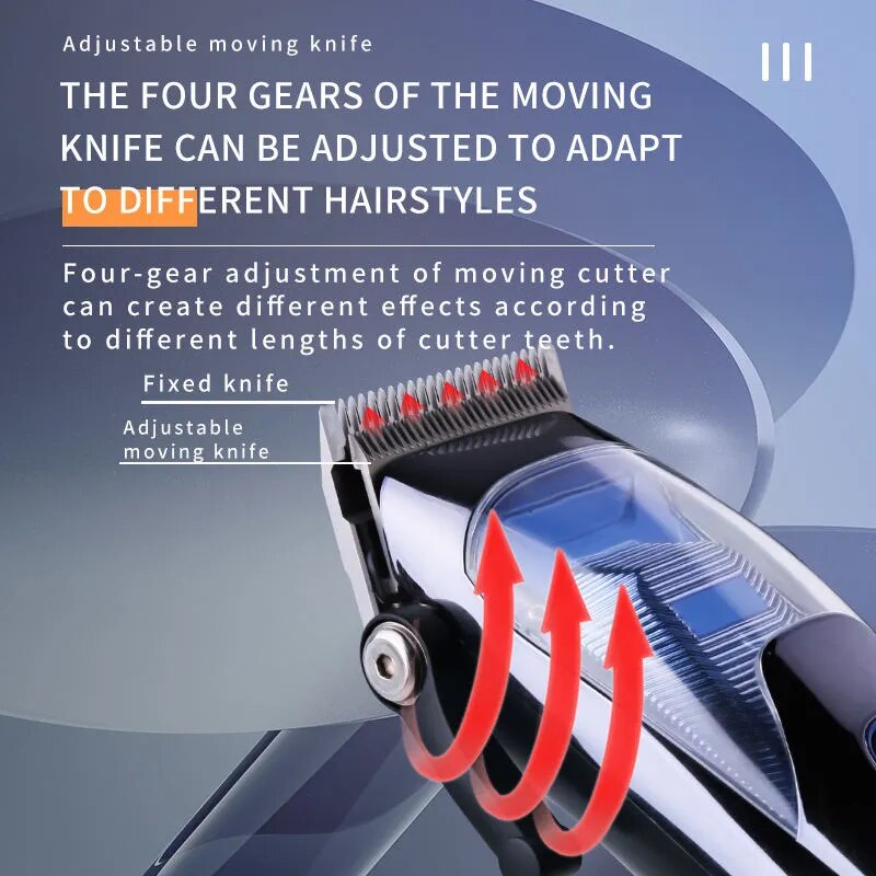 Hair Clipper Barber Hair Clipper Professional LED Display Haircuts Machine 2-speed Electric Hair Clippers for Men