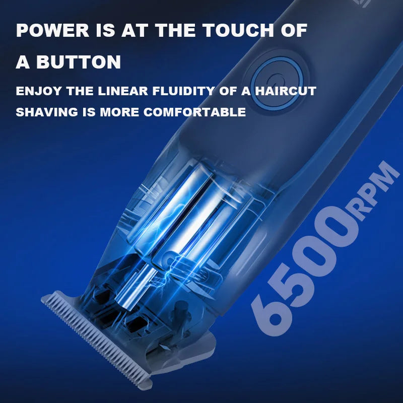 Full Body Wash Electric Hair Trimmer LCD Digital Display Hair Salon Professional Finish Machine with Stand for Men