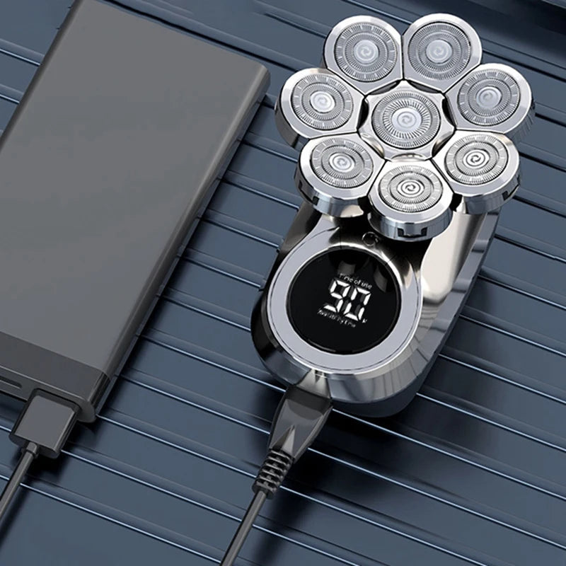 8 Blades Multi Electric Shaver 6 In 1 Nose Ear Hair Trimmer Beard Electric Shaver Multi Electric Shaver For Bald Men LED Display