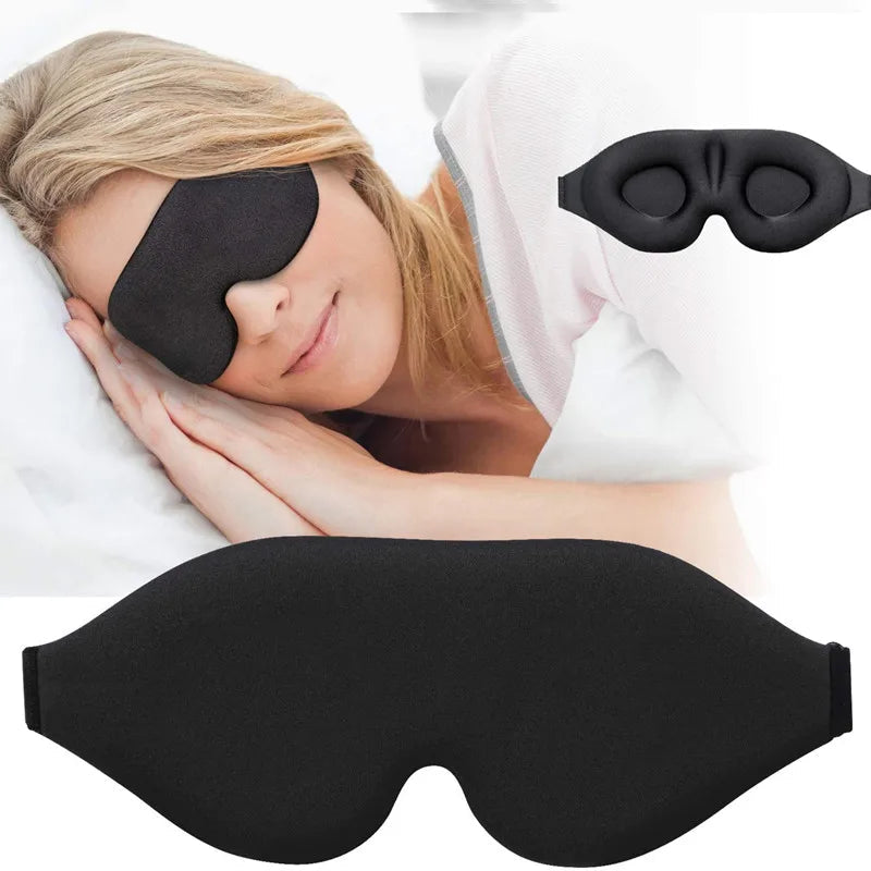 3D Portable Soft Eye Mask Black Fast Sleeping Eye Shade Cover Eye Masks Shade Patch Women Men Travel Sleeping Eye Mask