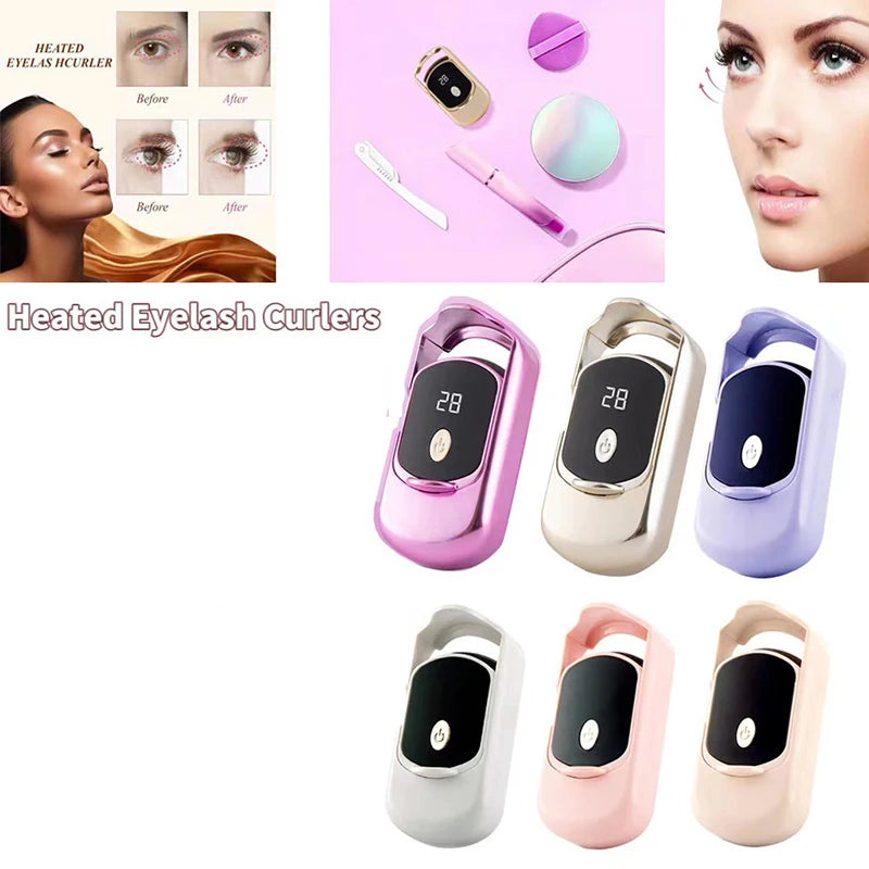 Rechargeable Heated Eyelash Curler Eyelashes Clip Long Lasting Eye Lash Curl Electric Eyelash Curler Device Makeup Tools