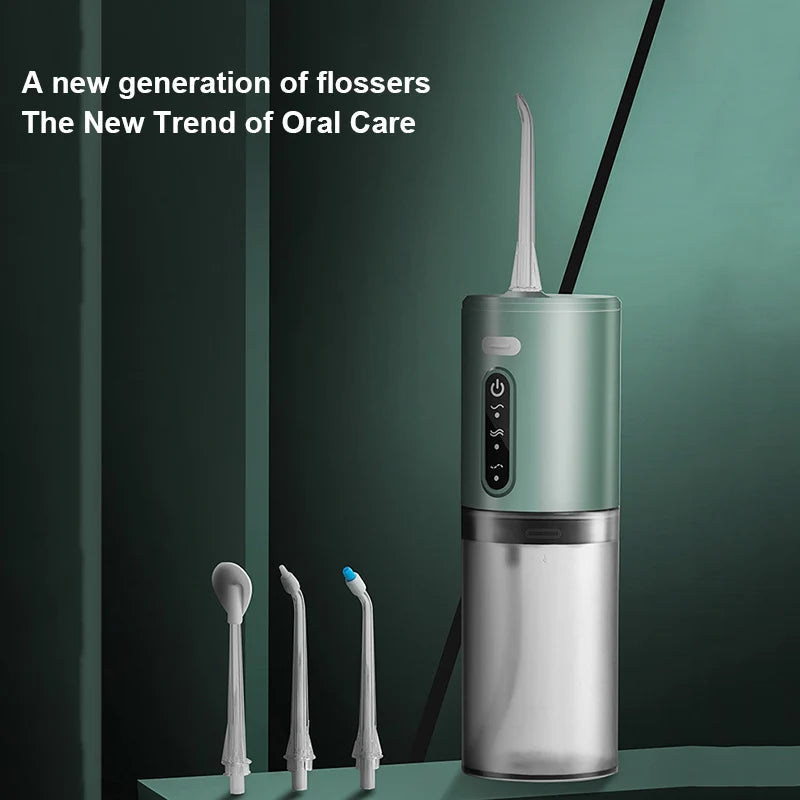 Oral Irrigator Portable IPX7 Waterproof Charge 3 Modes Teeth Cleaner Pulse Dental Handheld Water Jet Flosser Oral Cleaner
