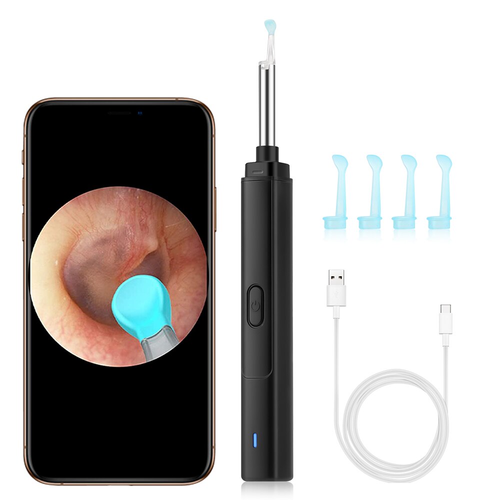 4.5mm Ear Cleaner Otoscope Ear Wax Cleaning Tool Endoscope Ear Pick Wireless Ear Camera Luminous Ear Wax Cleaning Health Care