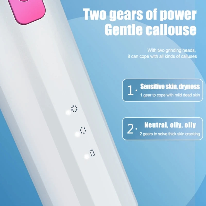 Electric Callus Dead Skin Remover Wireless Foot Grinder ABS Material USB Rechargeable Heel Scraper for Feet Dead
