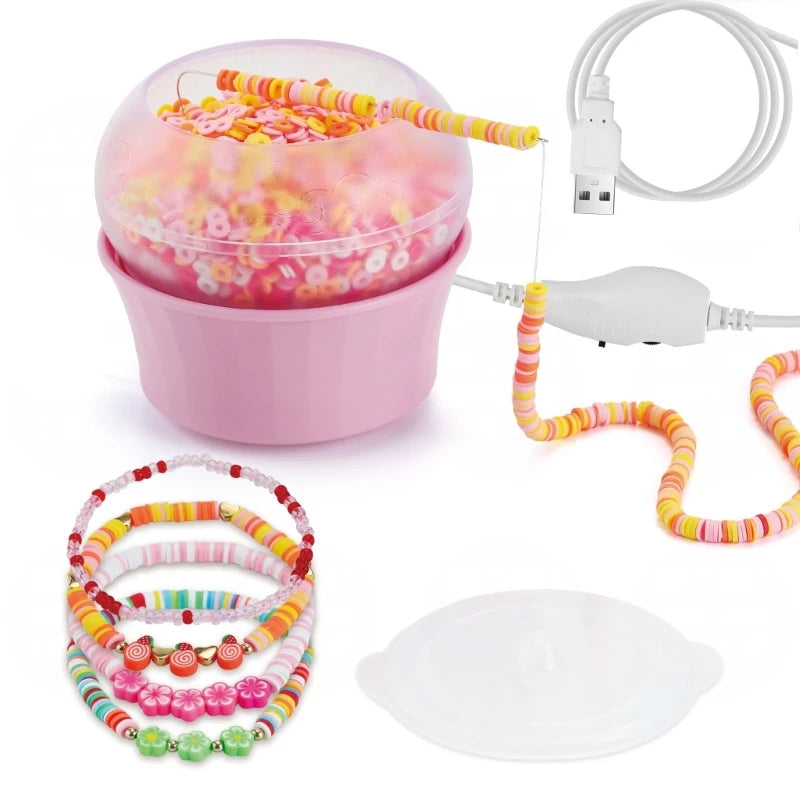 High Speed USB Bead Stringer Reverse Function Electric Bead Spinner for Crafts