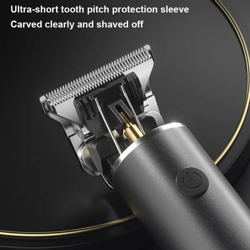 Men Haircut Machine Digital Display Type C Fast Charging Bald Hair Trimmer Clipper Professional Barber Scissors