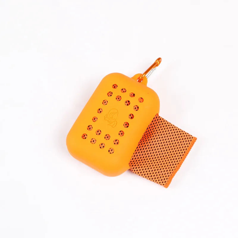 Small Silicond Ice Towel Cold Sports Cooling Ice Cold Towel Cycling Equipment Travel Yoga Bicycle Accessories Cycling Equipment