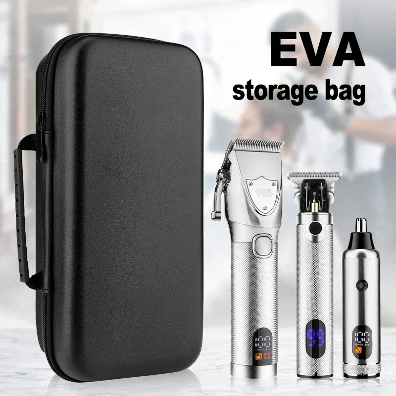 Hair Clippers Ears Nose Hair Trimmer Set With Bag Hair Cutting Machine Men's Grooming Tools