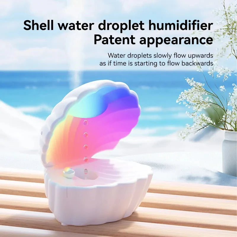 Portable Bluetooth Speaker Shell Design with Colorful Atmosphere Light Heavy Bass Bedroom Music Player Auto Power Off Humidifier
