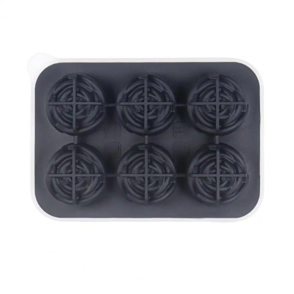 Food-grade Ice Mould Food-grade Silicond Rose Ice Tray 6 Compartment Ice Ball Mold for Drinks Chocolate Candy Whisky for Milk