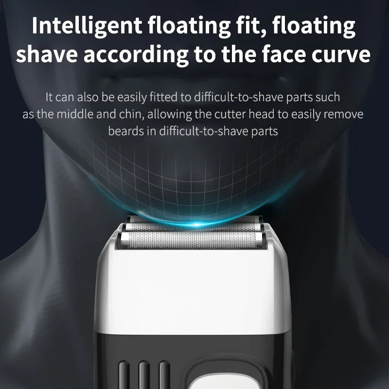 3 Blades Electric Shaver for Barber Men Powerful Rechargeable Electric Razor Head Bald Shaving Machine Wet Dry Shaver