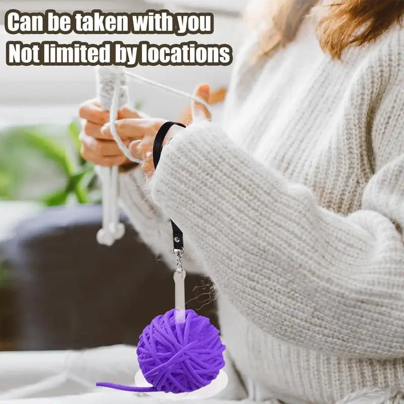 String Dispenser Holder Acrylic Detachable Wrist Yarn Holder Reusable Yarn Minder for Home Lightweight Yarn Ball Holder