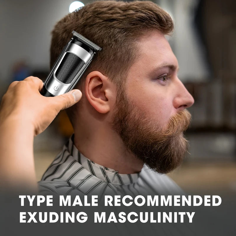Professional Men's Hair Clipper Retro Oil Head Hair Cutting Gallery Carving Pusher USB Hairdresser for Men Barber