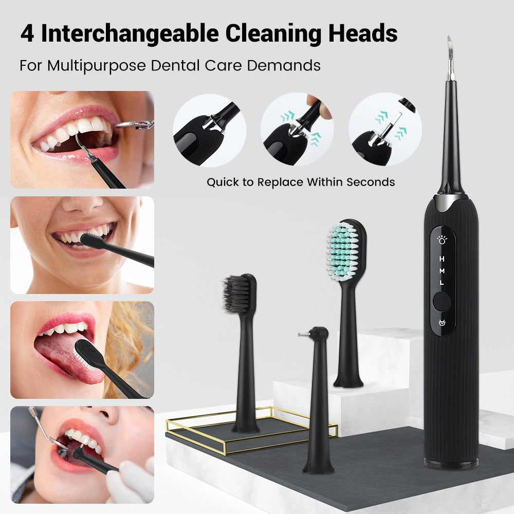 New Electric Dental Calculus Remover Sonic Toothbrush Scaler LED Display USB Rechargeable Teeth Cleaner Whitener Oral Whitening