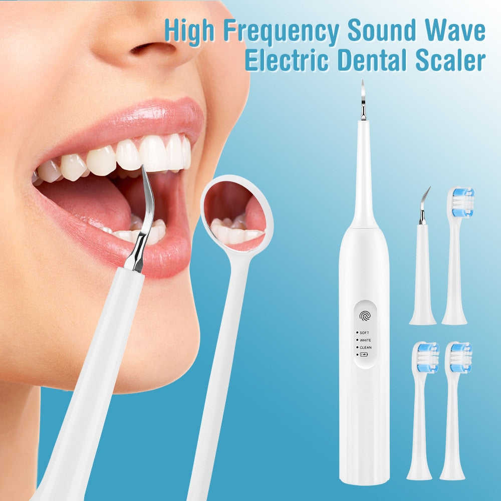 New Electric Sonic Tooth Cleaner Whitening Toothbrushes Dental Scaler Tartar Remover for Adults 3 Mode Smart Timer Teeth Brushes