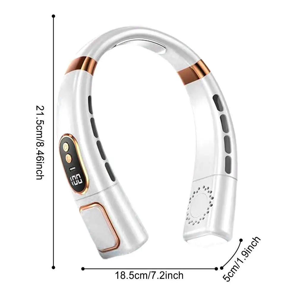 Portable Hanging Neck Fan 4000 MAh Battery Below 40 DB Rechargeable Outdoor Home Camping Mini Fan  Brushless Motor Neckband Fan