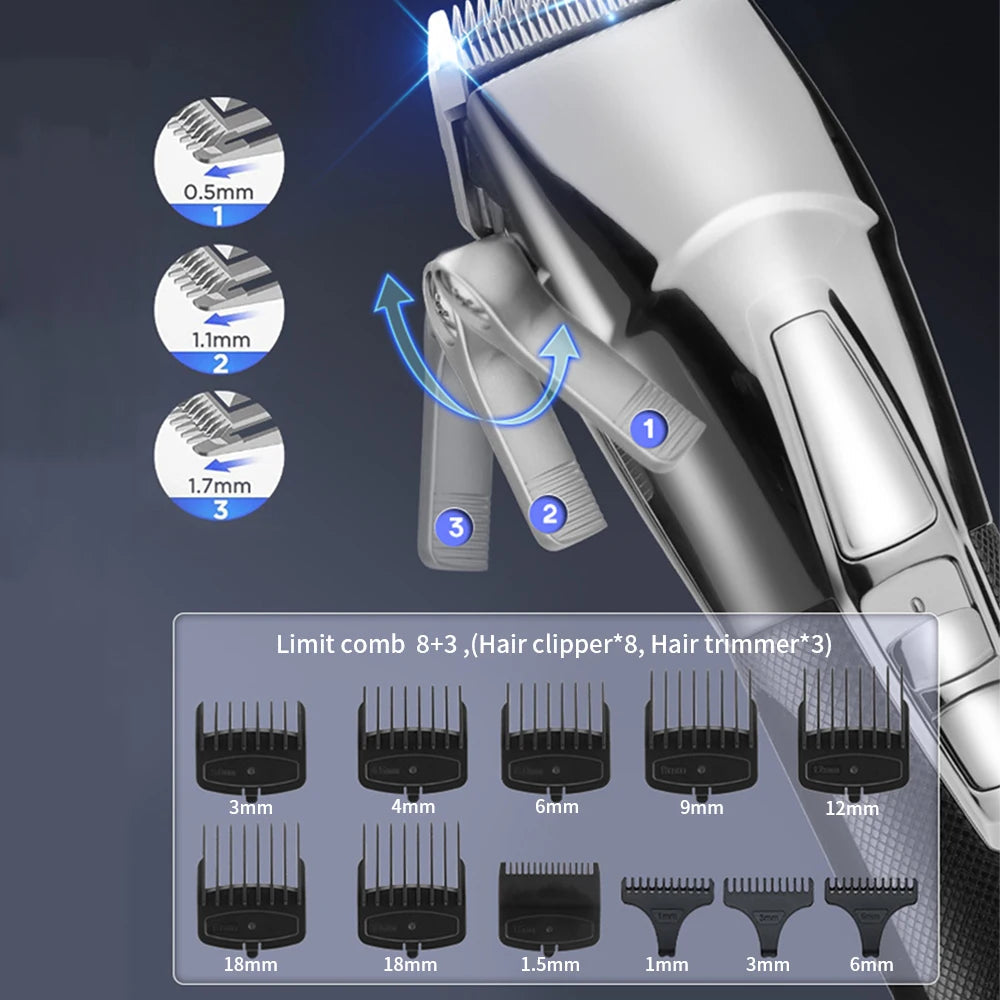 Hair Trimmer For Men Shaver Professional Hair Clipper Haircuter Men's Barber Beard Trimmer Rechargeable Hair Cutting Machine