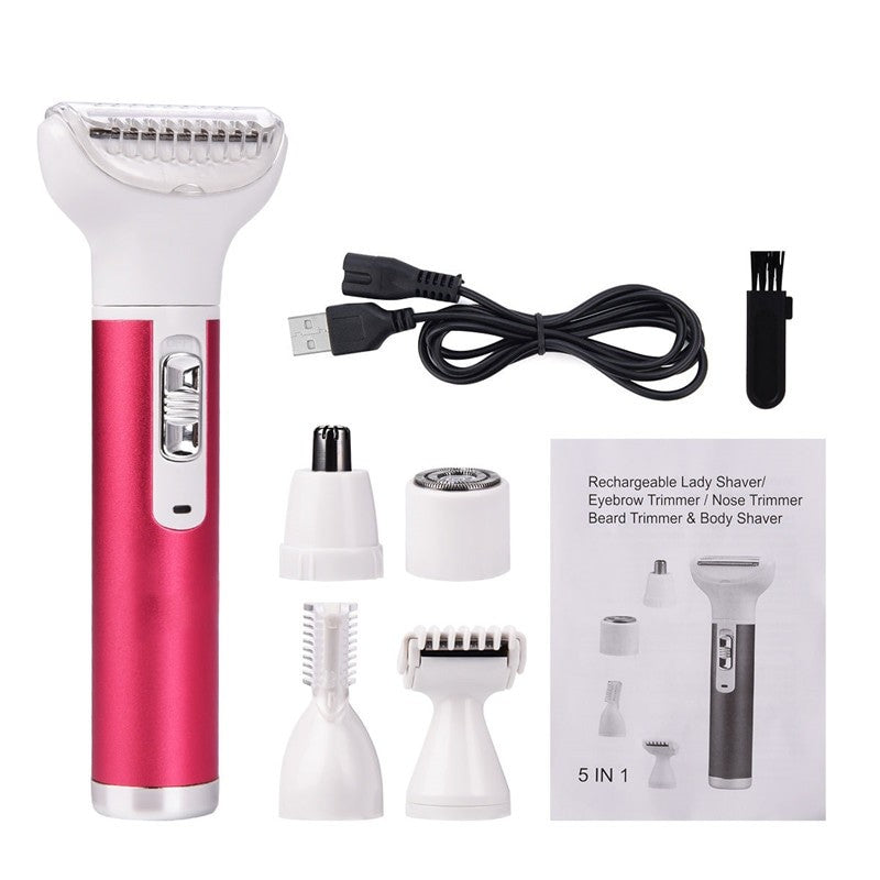 5 in 1 Women Epilator Female Eyebrow Trimmer Lady Shaver For Hair Removal Shaving Machine Face depilador Bikini Depilatory
