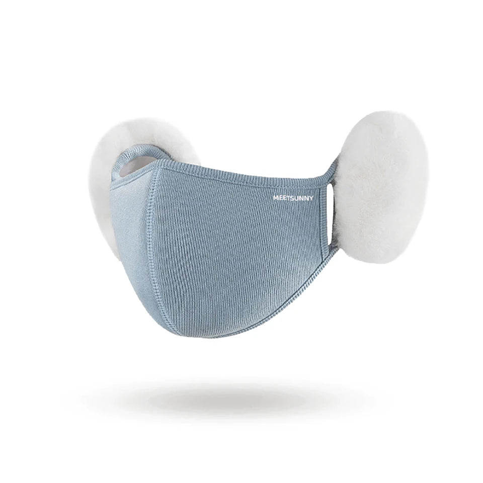 Winter Warm Sports Face Mask Men Women Thickened Fleece Eye Protection Windproof Dust-proof Driving Cycling Hiking Mask Unisex