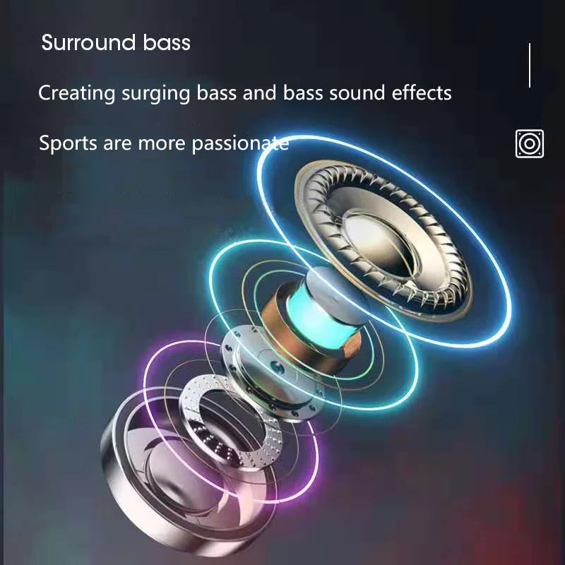 TWS Bluetooth 5.0 Headphones Wireless Stereo Earphones Sports Wireless Earbuds Ear Hook Waterproof Headset with Mic