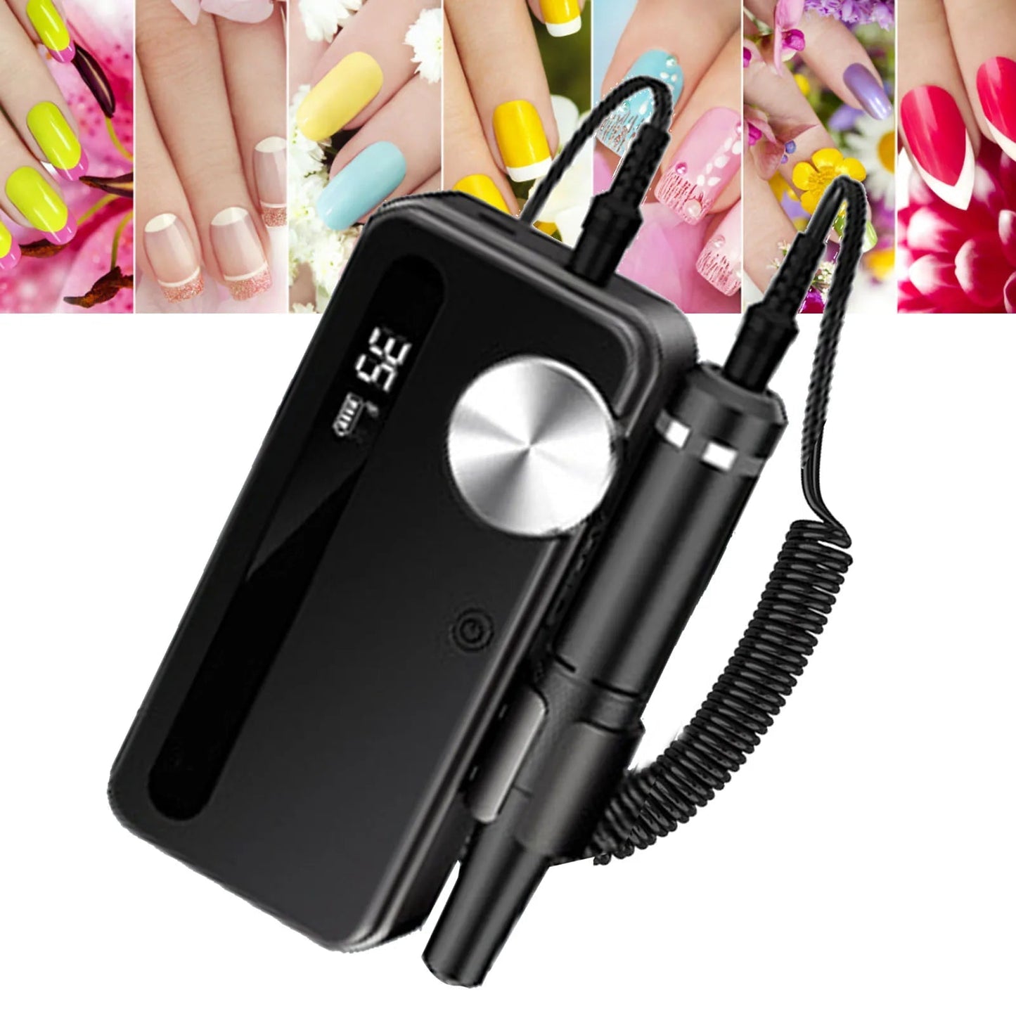 2 In 1 Electric Nail Drill Portable Rechargeable Professional Wireless Electronic Nail File Efile Gradient