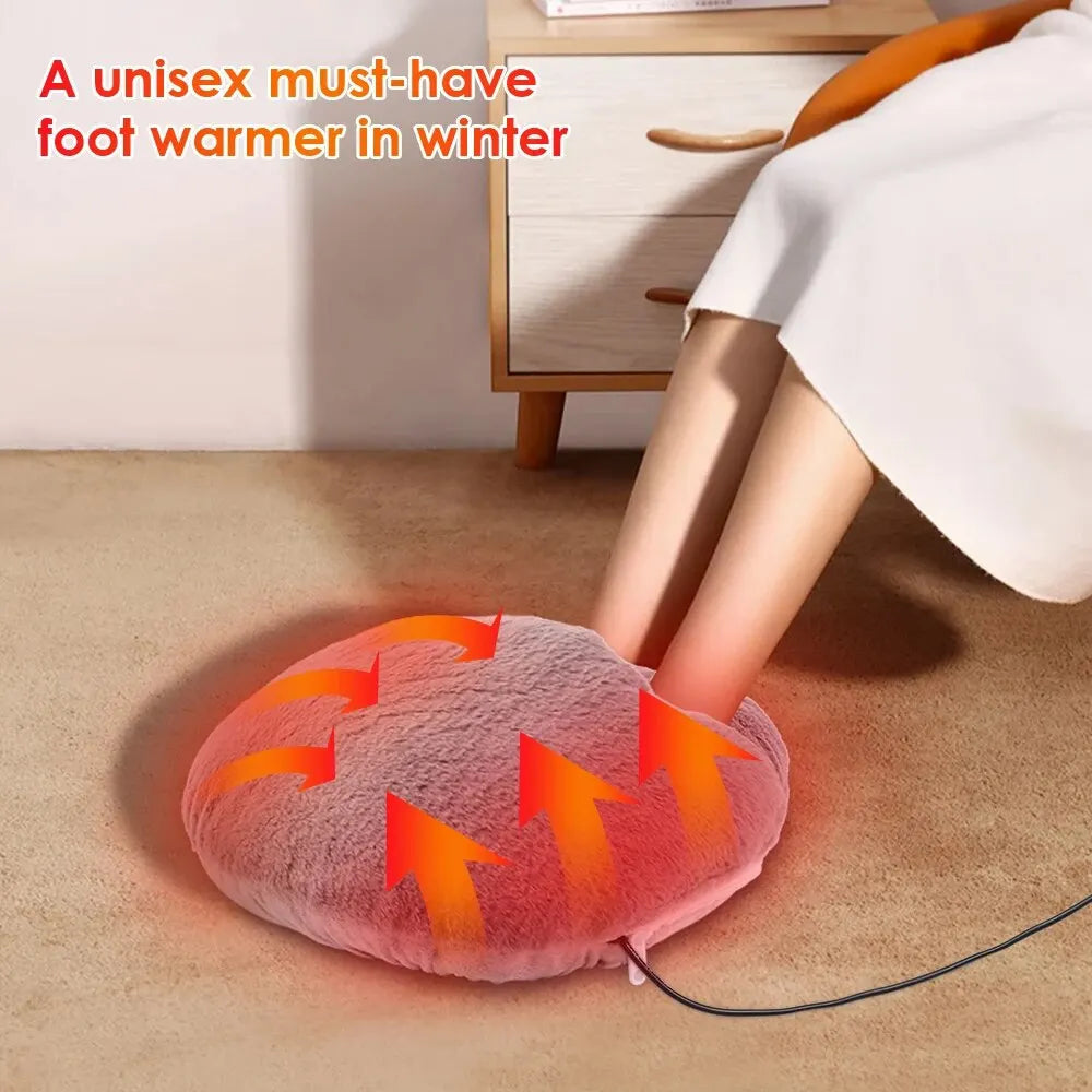 USB Foot Warmer Electric Foot Warming Shoes Foot Warming Device Or Home Office School Fall Winter Essential Warm Feet Artifact