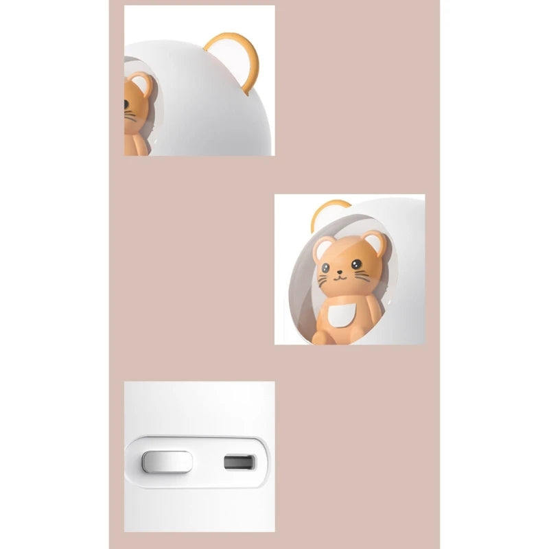 Premium Cute Pet Humidifier 300ml Water for Tank Cool Mist Vaporizer White Pink