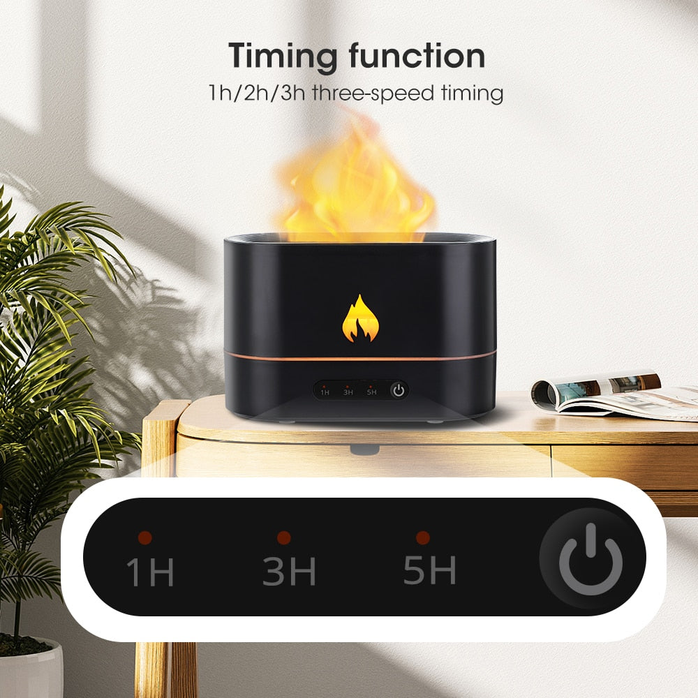 Double Color Flame Diffuser Essential Oils Fragrance Aroma Air Humidifier and Scent Diffuser Electric Smell for Home Distributor
