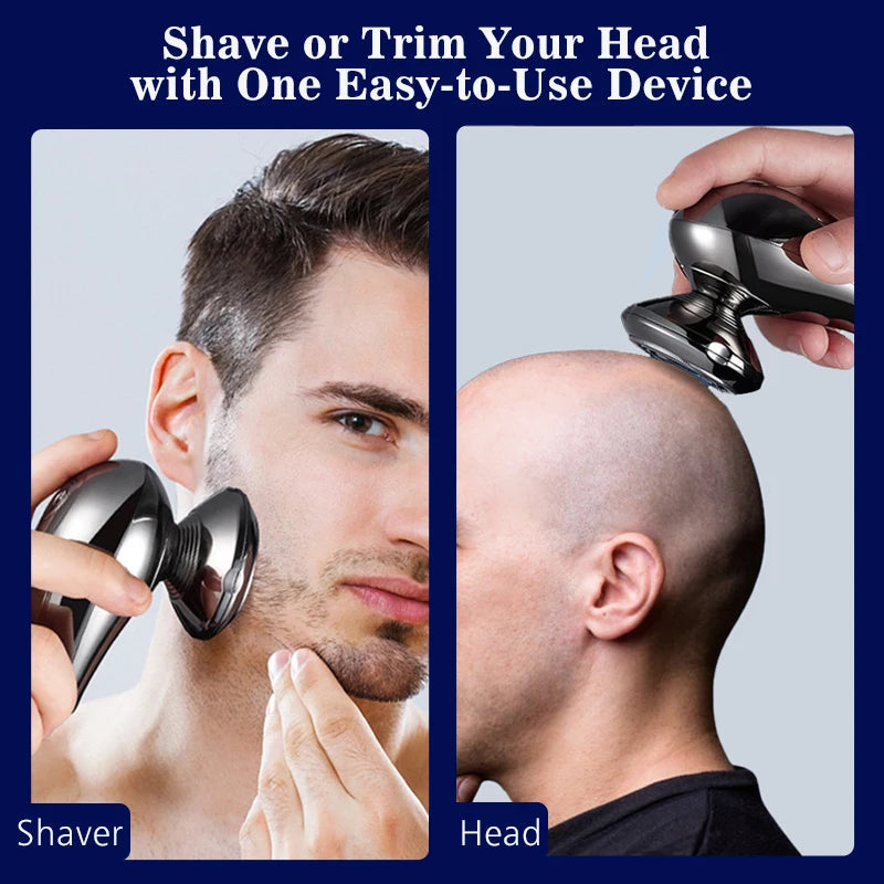 Head Shavers for Men Upgraded 5 in 1 Multifunctional Bald Head Shaver Grooming Kit Cordless Electric Razor for Men Rotary