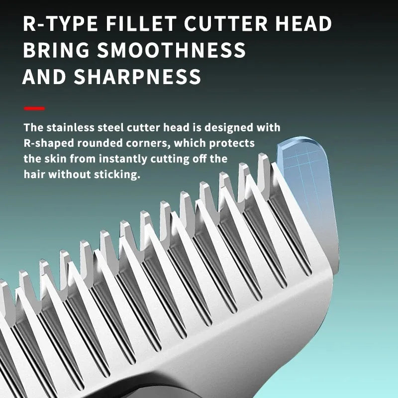 Electric Powerful Hair Trimmer Home Bald Head Hair Cutting Rechargeable Cordless Hair Clipper Men Body Hair Grooming Kit