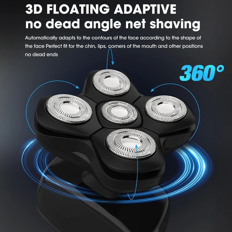 Graffiti Men's Electric Shaver Head Bald Hair Clipper Wireless Charging Men's Razor