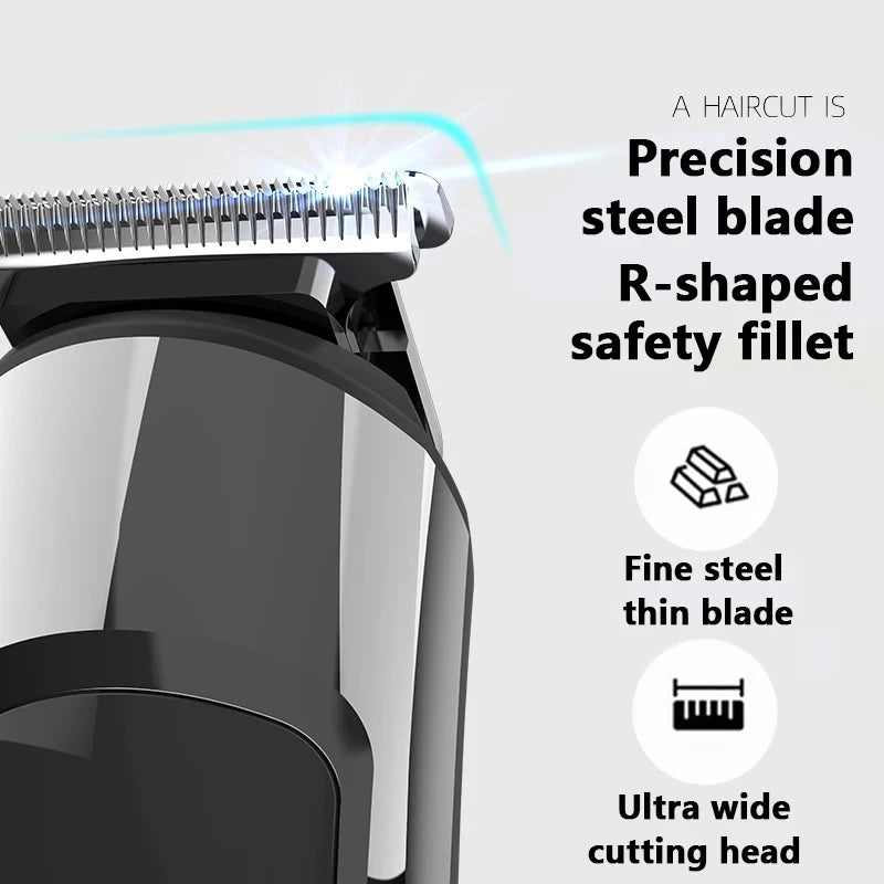6 IN 1 Rechargeable Electric Nose Hair Clipper Multifunctional Men Hair Trimmer Professional Electric Shaver Beard Razor