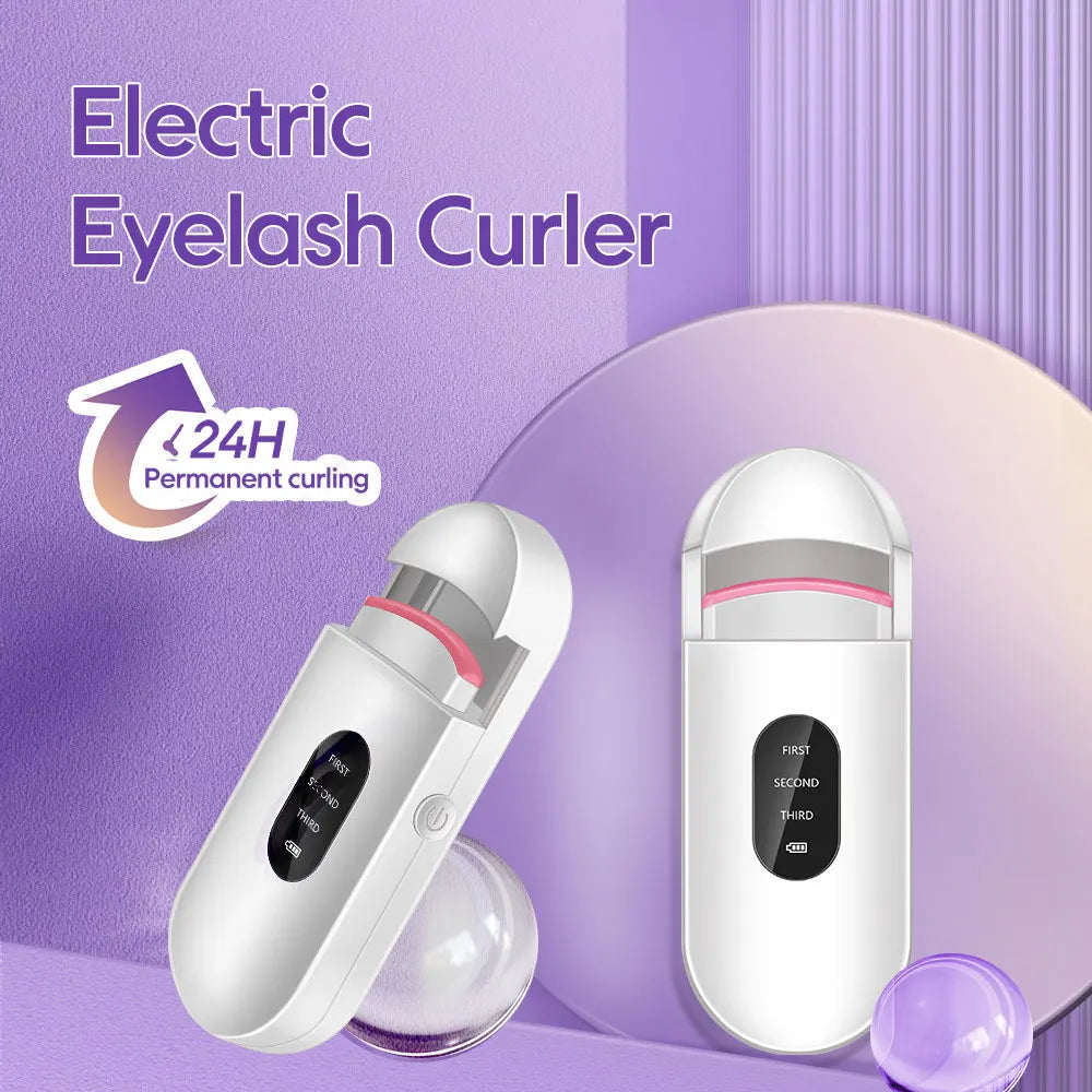 Electric Heated Eyelash Curlers Portable Long-Lasting Styling Eyelash Curler Electric Heated Comb Makeup Tool