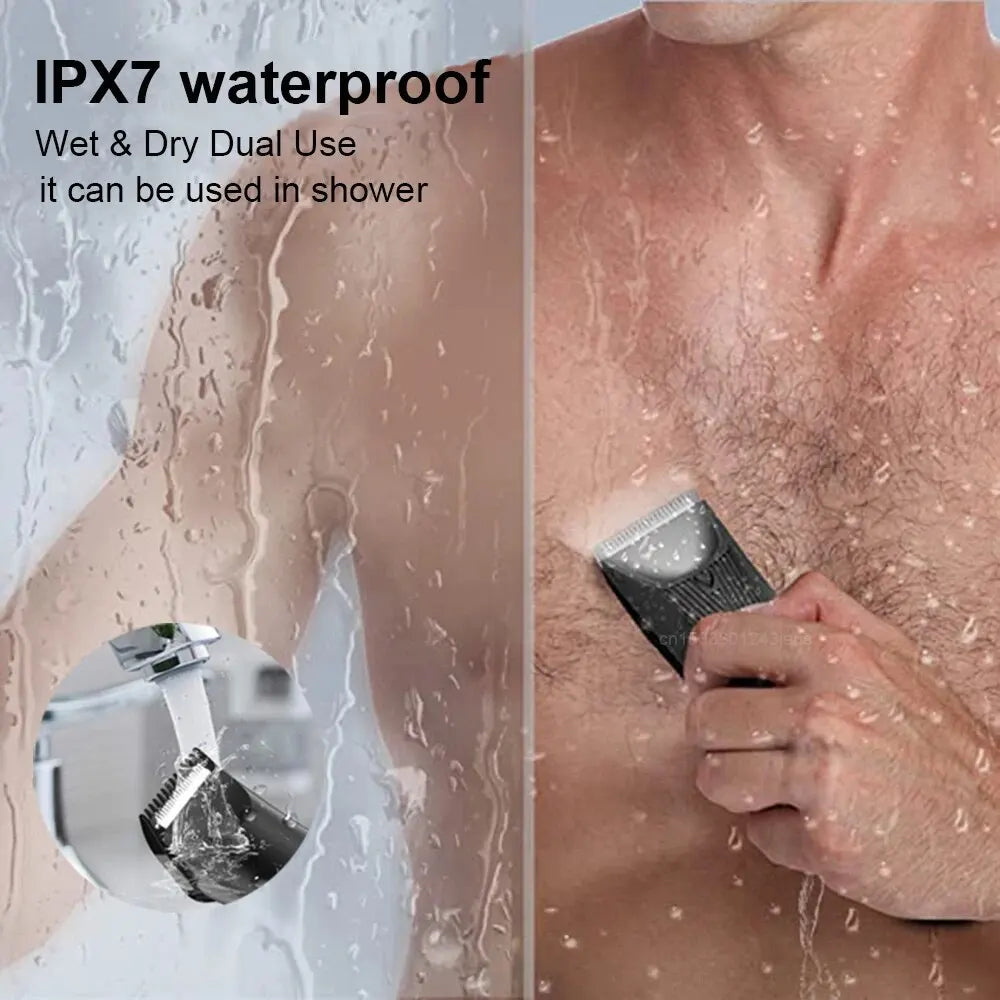 Shaver for Sensitive Areas Body Trimmer For Men Painless Epilator Rechargeable Shaver For IPX7 Electric Body Hair Trimmer
