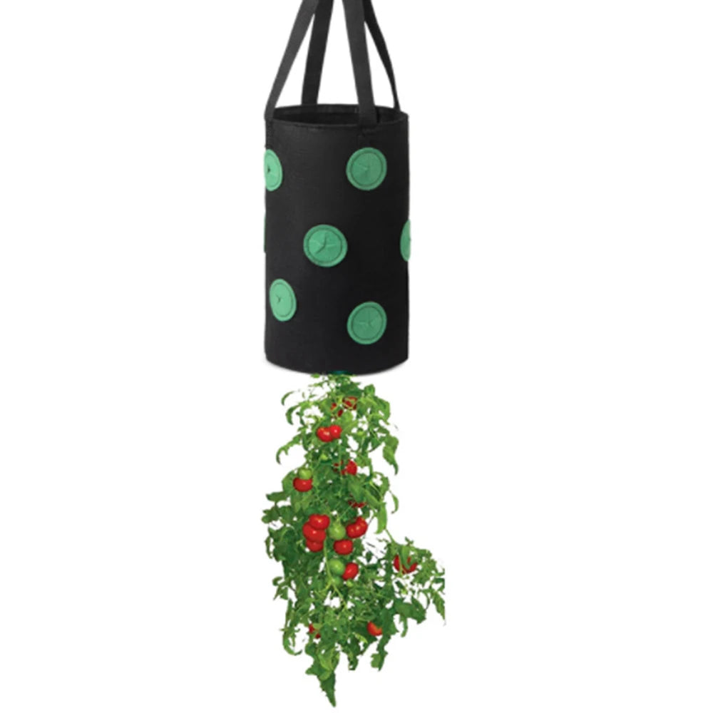 Handbags Hanging Strawberry Growing Hanging Aeration Planter Bag Suitable for Strawberry Tomato Vegetable Garden Supplies