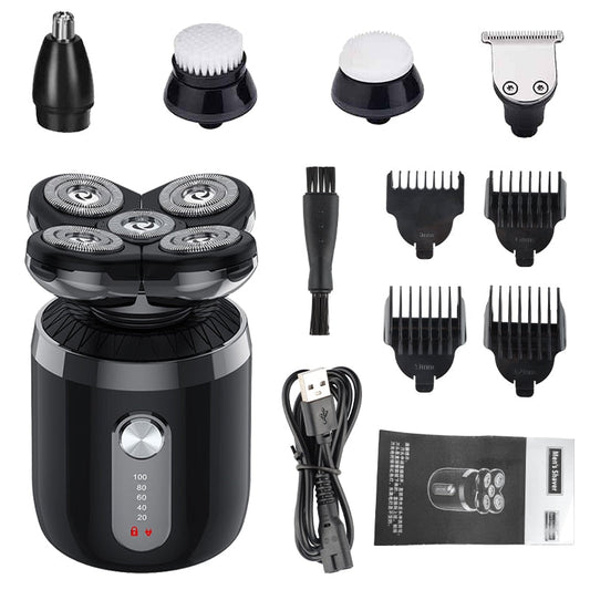 Portable 5 in 1 Men's Electric Shaver Body Trimmer USB Rechargeable Waterproof Mini Shaver Hair Trimmer Nose Hair Trimmer Razor