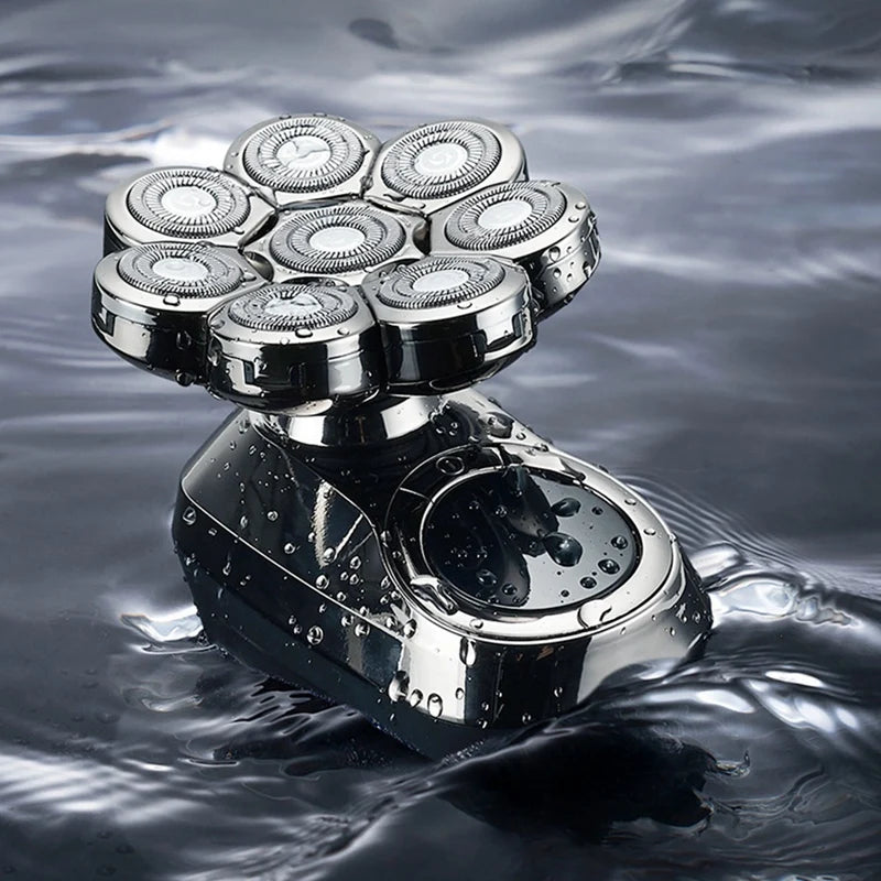 8 Blades Multi Electric Shaver 6 In 1 Nose Ear Hair Trimmer Beard Electric Shaver Multi Electric Shaver For Bald Men LED Display